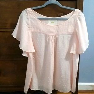 Maeve, dusty pink/peach blouse, size 12